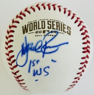 HAROLD REYNOLDS SIGNED 2014 WORLD SERIES BASEBALL KANSA CITY ROYALS AUTOGRAPH J4