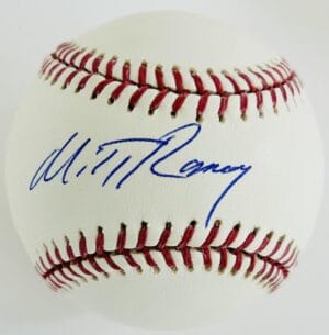 MITT ROMNEY SIGNED 2007 WORLD SERIES BASEBALL REPUBLICAN SENATOR AUTOGRAPH PSA 7