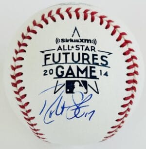 ROBERT STEPHENSON SIGNED 2014 FUTURES GAME LOGO BASEBALL REDS RAYS AUTOGRAPH J2