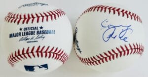 CONDOLEEZZA RICE SIGNED OMLB BASEBALL DEMOCRATIC SECRETARY OF STATE AUTOGRAPH K1