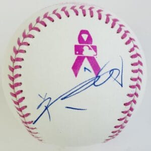 GUAN TIANLANG SIGNED PINK MOTHERS DAY BASEBALL AUGUSTA MASTERS AUTOGRAPH COA J1