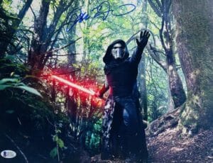 ADAM DRIVER SIGNED STAR WARS METALLIC 11X14 PHOTO KYLO REN AUTOGRAPH BAS 325