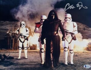 ADAM DRIVER SIGNED STAR WARS METALLIC 11X14 PHOTO KYLO REN AUTOGRAPH BAS 335