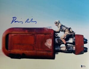 DAISY RIDLEY SIGNED METALLIC 11x14 PHOTO REY STAR WARS AUTOGRAPH BAS 263