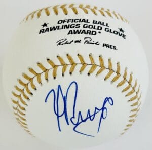 YASIEL PUIG SIGNED GOLD GLOVE OMLB BASEBALL LOS ANGELES DODGERS AUTOGRAPH COA J1