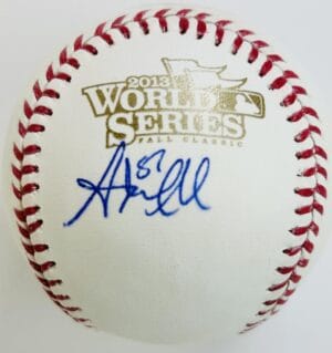 ADRON CHAMBERS SIGNED 2013 WORLD SERIES LOGO BASEBALL ST. LOUIS CARDINALS COA J1