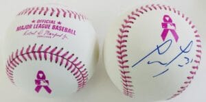 LANCE LYNN SIGNED PINK MOTHERS DAY BASEBALL ST LOUIS CARDINALS AUTOGRAPH COA K3
