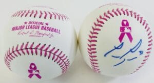 LANCE LYNN SIGNED PINK MOTHERS DAY BASEBALL CARDINALS DODGERS AUTOGRAPH COA J14