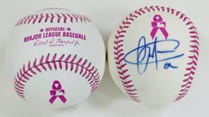 CARLOS MARTINEZ SIGNED PINK MOTHERS DAY BASEBALL ST LOUIS CARDINALS AUTOGRAPH K1