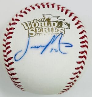 JASON MOTTE SIGNED 2013 WORLD SERIES BASEBALL ST LOUIS CARDINALS AUTOGRAPH J2