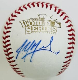 JOHN MOZELIAK SIGNED 2013 WORLD SERIES BASEBALL ST LOUIS CARDINALS AUTOGRAPH J7