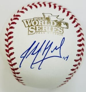 JOHN MOZELIAK SIGNED 2013 WORLD SERIES BASEBALL ST LOUIS CARDINALS AUTOGRAPH J8