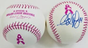 EDWARD MUJICA SIGNED PINK MOTHERS DAY BASEBALL ST LOUIS CARDINALS AUTOGRAPH J1