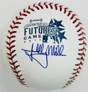 SHELBY MILLER SIGNED 2011 FUTURES GAME BASEBALL LOS ANGELES DODGERS AUTOGRAPH J14