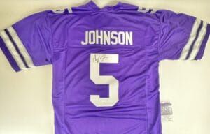 AVERY JOHNSON SIGNED CUSTOM JERSEY KANSAS STATE WILDCATS AUTOGRAPH JSA K32