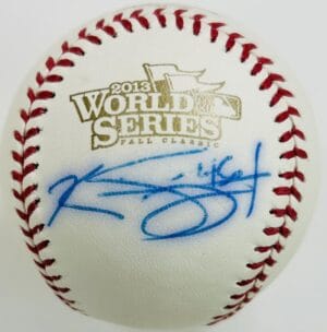 KEVIN SIEGRIST SIGNED 2013 WORLD SERIES LOGO BASEBALL ST. LOUIS CARDINALS COA J5