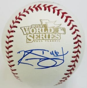 KEVIN SIEGRIST SIGNED 2013 WORLD SERIES LOGO BASEBALL ST. LOUIS CARDINALS COA J6
