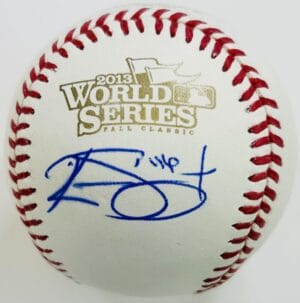 KEVIN SIEGRIST SIGNED 2013 WORLD SERIES LOGO BASEBALL ST. LOUIS CARDINALS COA J8