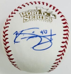 KEVIN SIEGRIST SIGNED 2013 WORLD SERIES LOGO BASEBALL ST. LOUIS CARDINALS COA J13