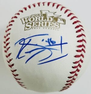 KEVIN SIEGRIST SIGNED 2013 WORLD SERIES LOGO BASEBALL ST. LOUIS CARDINALS COA J14