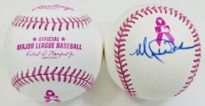 MICHAEL WACHA SIGNED PINK MOTHERS DAY BASEBALL ST LOUIS CARDINALS AUTOGRAPH J2