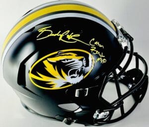 BRADY COOK SIGNED MISSOURI TIGERS FULL SIZE REP HELMET MIZZOU AUTOGRAPH BAS 120
