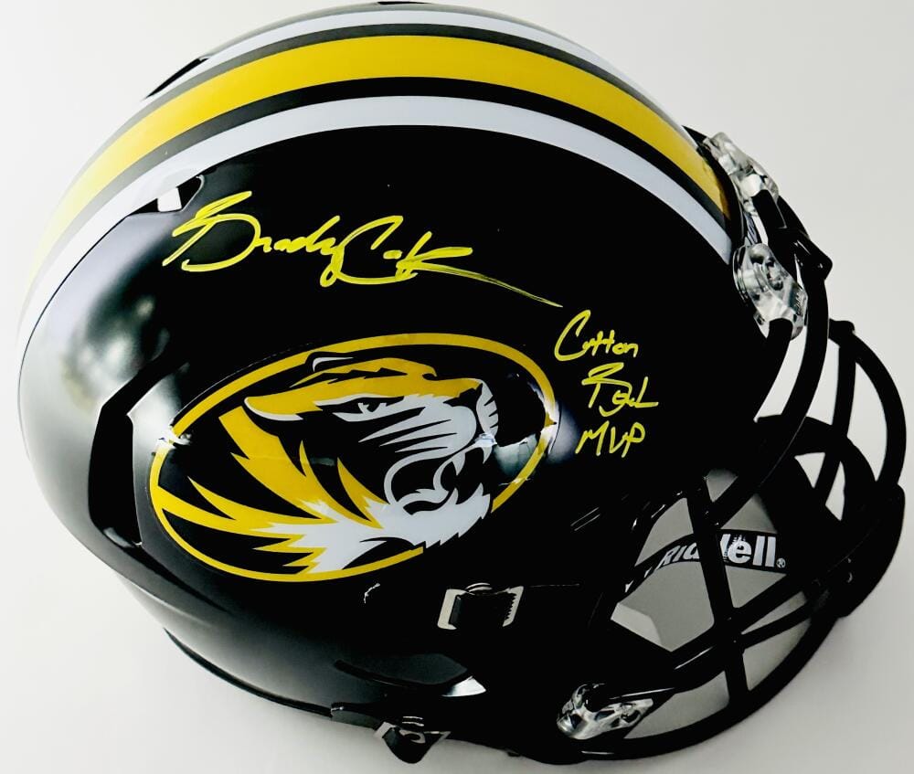 BRADY COOK SIGNED MISSOURI TIGERS FULL SIZE REP HELMET MIZZOU AUTOGRAPH BAS K121