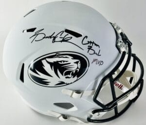 BRADY COOK SIGNED MISSOURI TIGERS FULL SIZE REP HELMET MIZZOU AUTOGRAPH BAS K114
