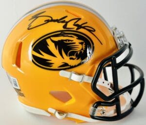 BRADY COOK SIGNED MISSOURI TIGERS ALTERNATE MINI HELMET MIZZOU AUTOGRAPH BAS 003