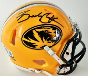BRADY COOK SIGNED MISSOURI TIGERS ALTERNATE MINI HELMET MIZZOU AUTOGRAPH BAS 012