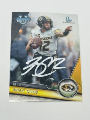 BRADY COOK SIGNED MISSOURI TIGERS SIGNED BOWMAN CHROME ROOKIE CARD AUTOGRAPH 178