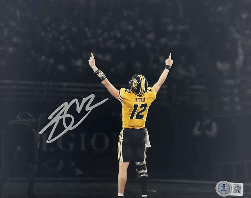 BRADY COOK SIGNED 8x10 PHOTO MISSOURI TIGERS MIZZOU AUTOGRAPH BAS 315