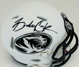 BRADY COOK SIGNED MISSOURI TIGERS ALTERNATE MINI HELMET MIZZOU AUTOGRAPH BAS 102