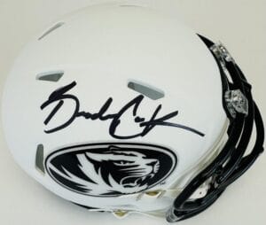 BRADY COOK SIGNED MISSOURI TIGERS ALTERNATE MINI HELMET MIZZOU AUTOGRAPH BAS 097