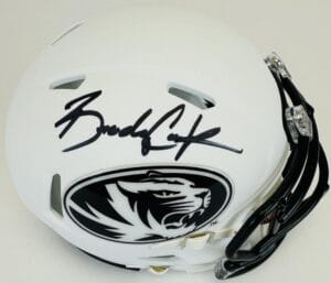 BRADY COOK SIGNED MISSOURI TIGERS ALTERNATE MINI HELMET MIZZOU AUTOGRAPH BASK093