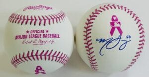MARCO GONZALES SIGNED PINK BASEBALL CARDINALS MARINERS PIRATES AUTOGRAPH COA J8
