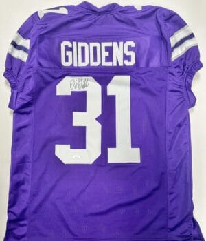 DJ D.J. GIDDENS SIGNED CUSTOM JERSEY KANSAS STATE WILDCATS AUTOGRAPH JSA 173
