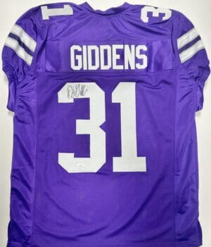 DJ D.J. GIDDENS SIGNED CUSTOM JERSEY KANSAS STATE WILDCATS AUTOGRAPH JSA 177