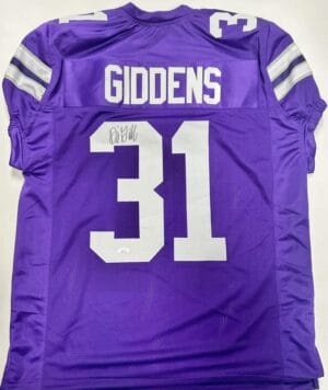 DJ D.J. GIDDENS SIGNED CUSTOM JERSEY KANSAS STATE WILDCATS AUTOGRAPH JSA 176