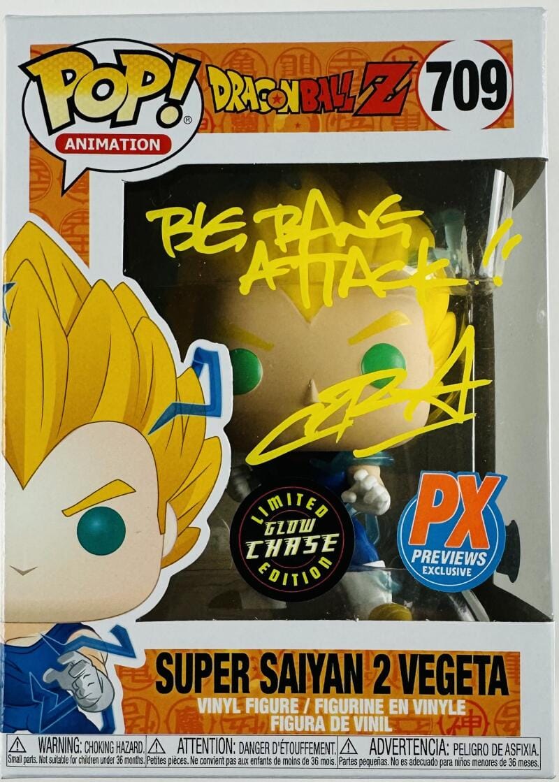 Chris Sabat Signed Super Saiyan 2 Vegeta Funko Chase Autograph Dragon ...