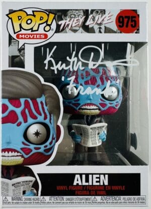 KEITH DAVID SIGNED ALIEN FUNKO POP VINYL 975 THEY LIVE FRANK AUTOGRAPH BAS 381