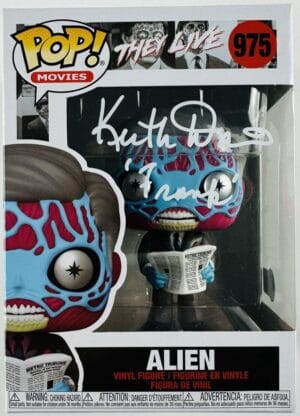 KEITH DAVID SIGNED ALIEN FUNKO POP VINYL 975 THEY LIVE FRANK AUTOGRAPH BAS 394