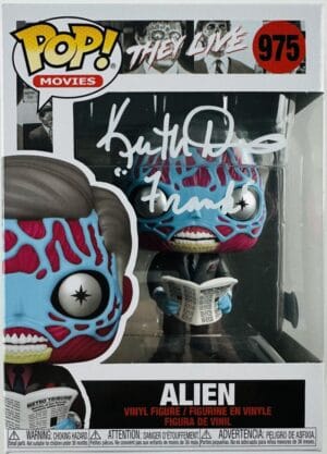 KEITH DAVID SIGNED ALIEN FUNKO POP VINYL 975 THEY LIVE FRANK AUTOGRAPH BAS 397