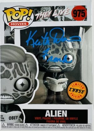 KEITH DAVID SIGNED ALIEN CHASE FUNKO POP VINYL 975 THEY LIVE AUTOGRAPH BAS 410