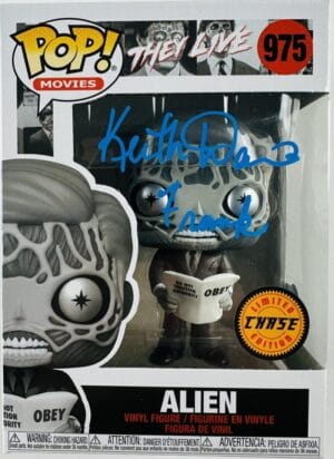 KEITH DAVID SIGNED ALIEN CHASE FUNKO POP VINYL 975 THEY LIVE AUTOGRAPH BAS 438