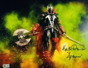 KEITH DAVID SIGNED SPAWN 11X14 PHOTO MORTAL KOMBAT 11 AUTOGRAPH BAS 983