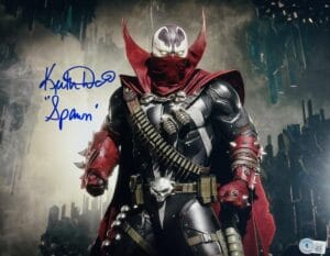 KEITH DAVID SIGNED SPAWN 11X14 PHOTO MORTAL KOMBAT 11 AUTOGRAPH BAS 883
