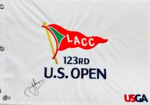 CAMERON CAM SMITH SIGNED 2023 U.S. OPEN GOLF PIN FLAG AUTOGRAPH PGA BECKETT J73