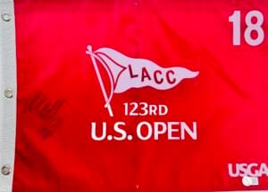 MATT FITZPATRICK SIGNED 2023 U.S. OPEN GOLF PIN FLAG AUTOGRAPH 2024 BECKETT K88