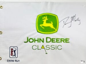 DENNY MCCARTHY SIGNED JOHN DEERE CLASSIC GOLF PIN FLAG US OPEN AUTOGRAPH BAS K83